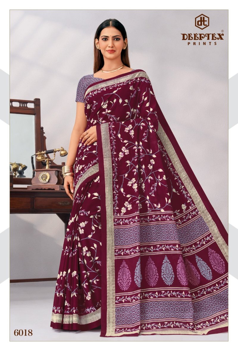 Mother India Vol 60 By Deeptex Cotton Printed Saree